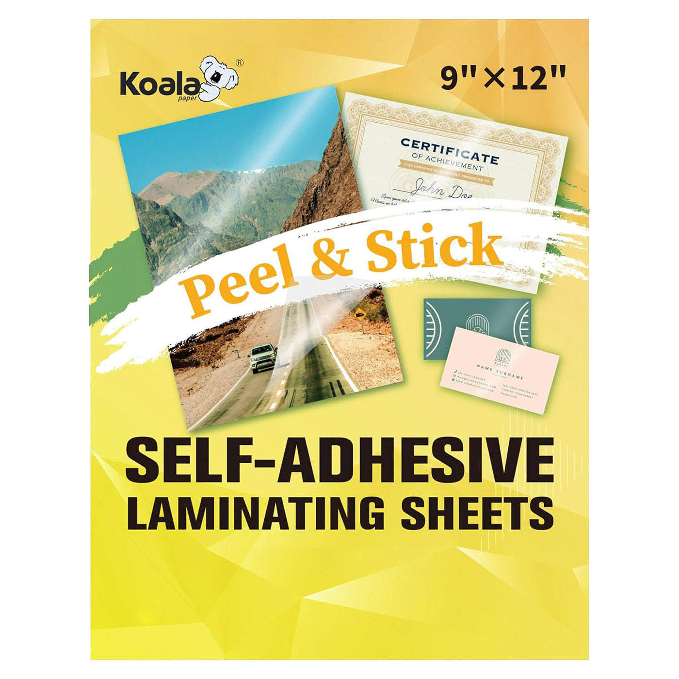 Koala Self Adhesive Laminate Sheets Transparent Waterproof Holographic A4  25 Sheets