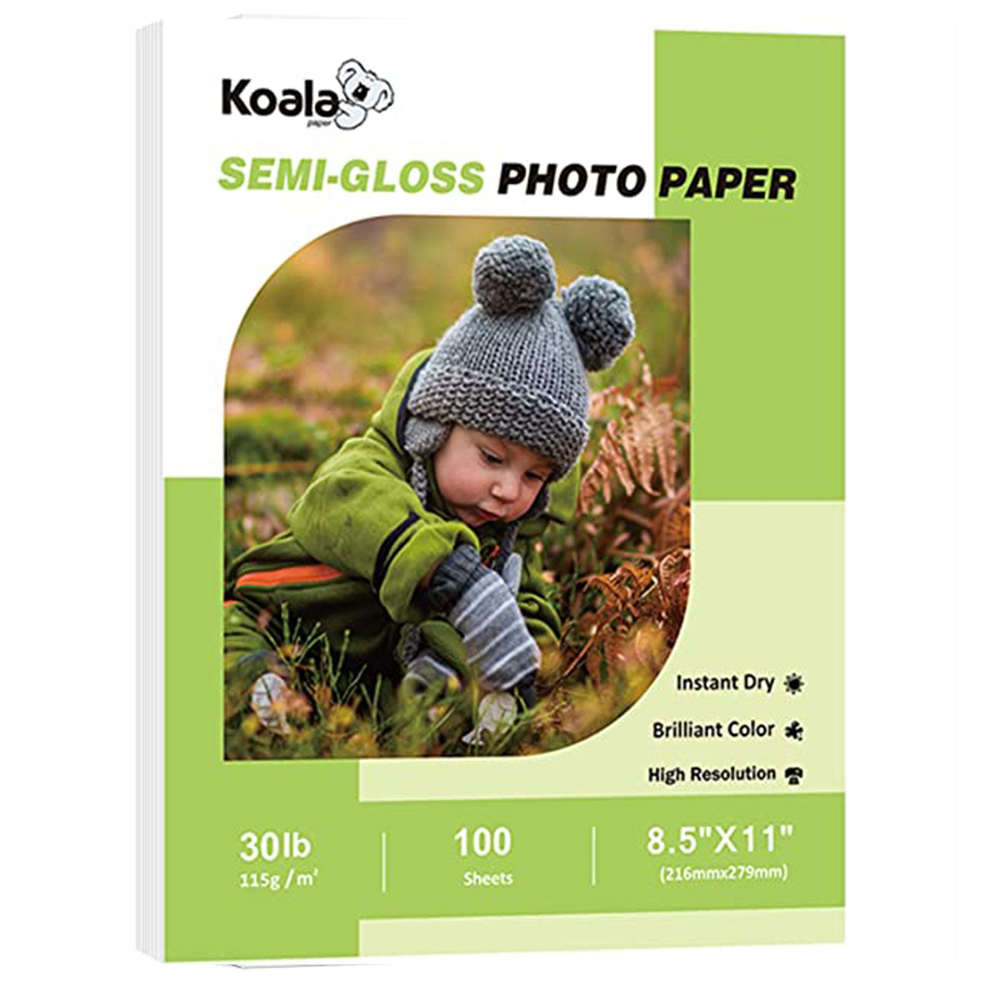Koala Glossy Photo Paper 8.5x11 Inch 180gsm 100 Sheets Used For