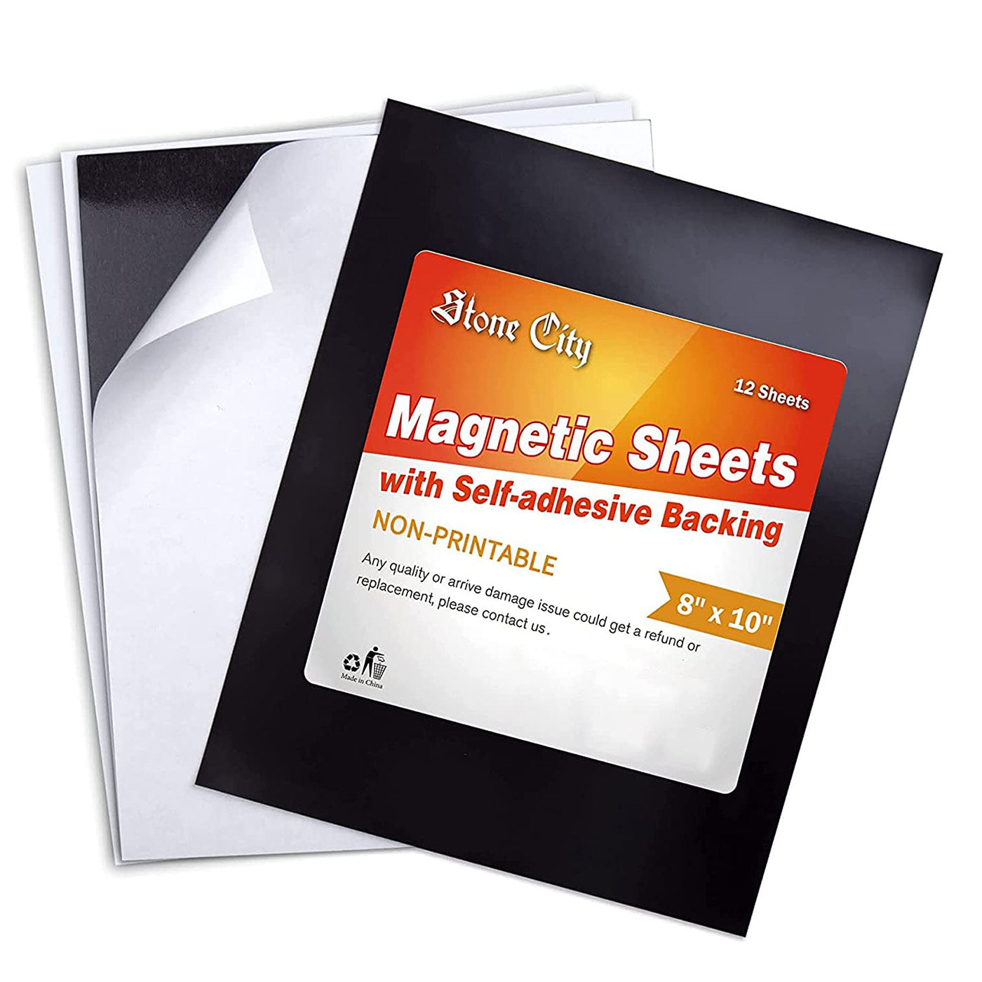  Self Adhesive Magnetic Sheets - Make Anything a Magnet -  Magnetic Adhesive Sheets -Premium Quality Peel and Stick Magnets by  Flexible Magnets 60 mil (8 x 10, Pack of 5) : Office Products