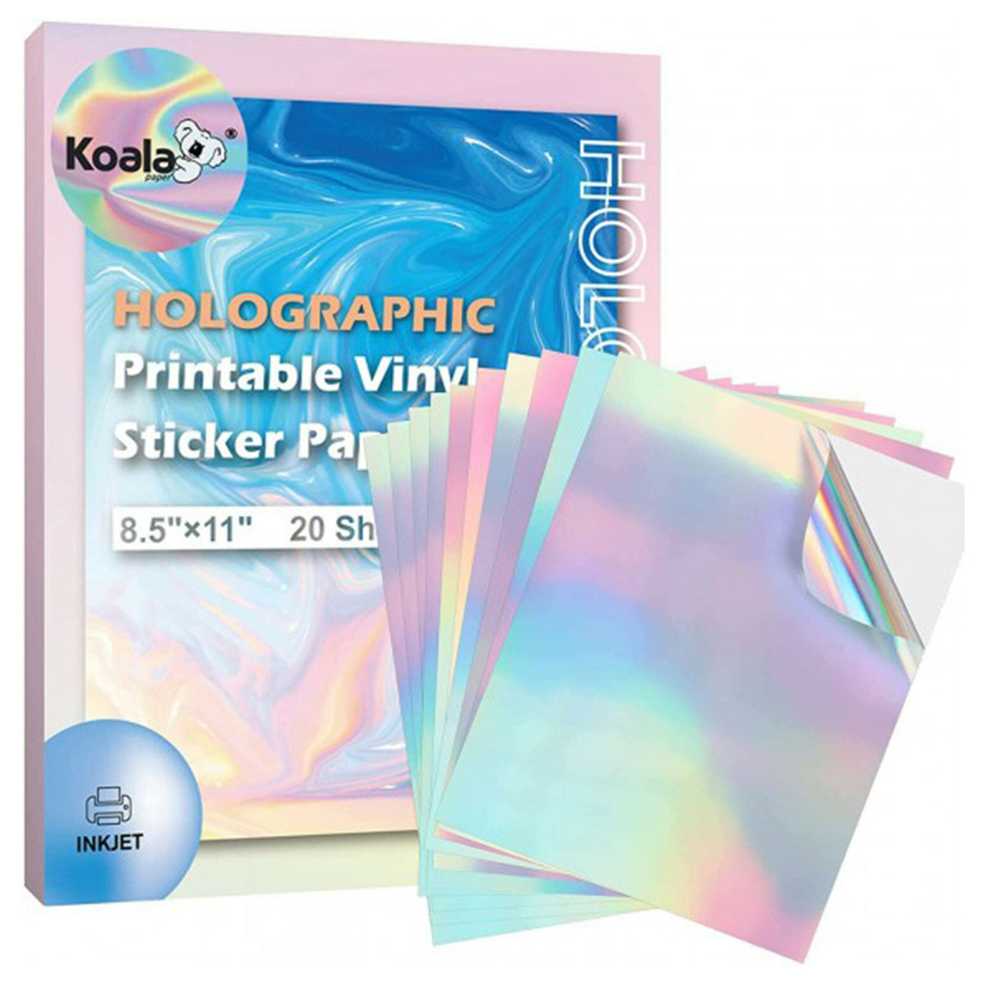 A4 Paper Sheets Hologram Sticker Printable Label Sticker Paper for