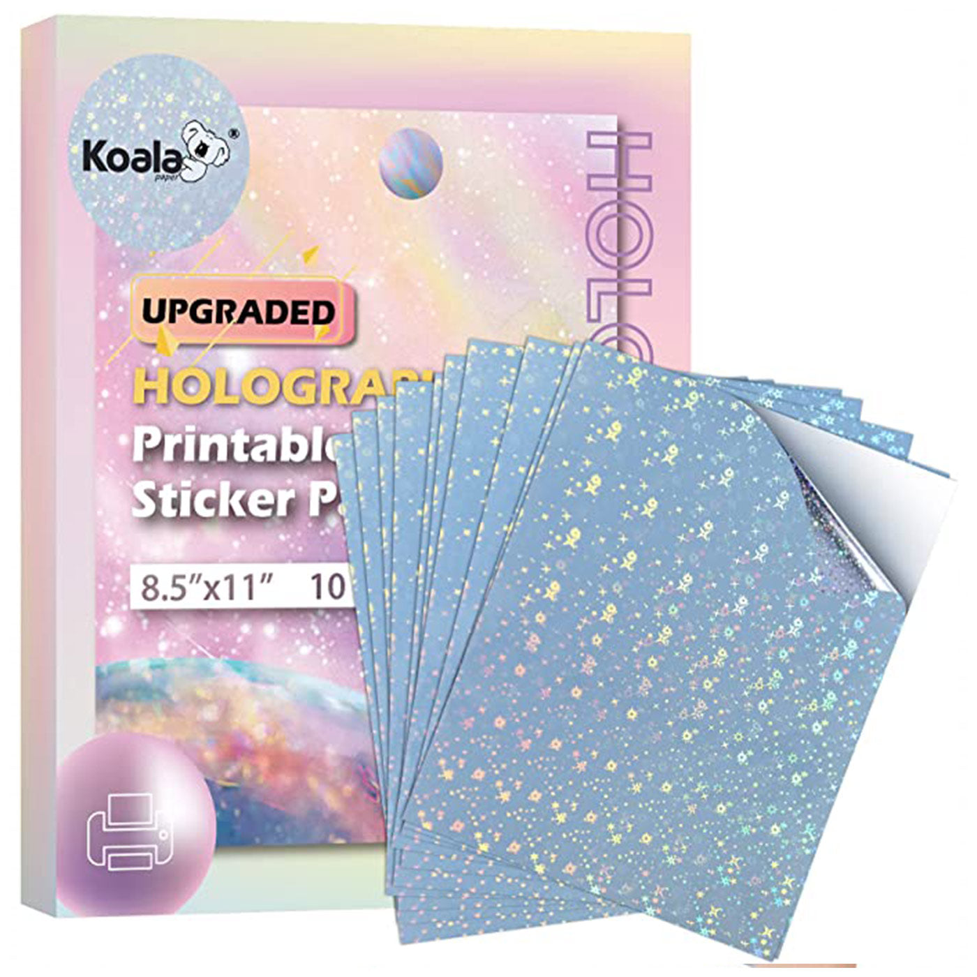 Koala Printable Glossy Photo Sticker Paper for Inkjet Printers, 8.5x11 –  koalagp