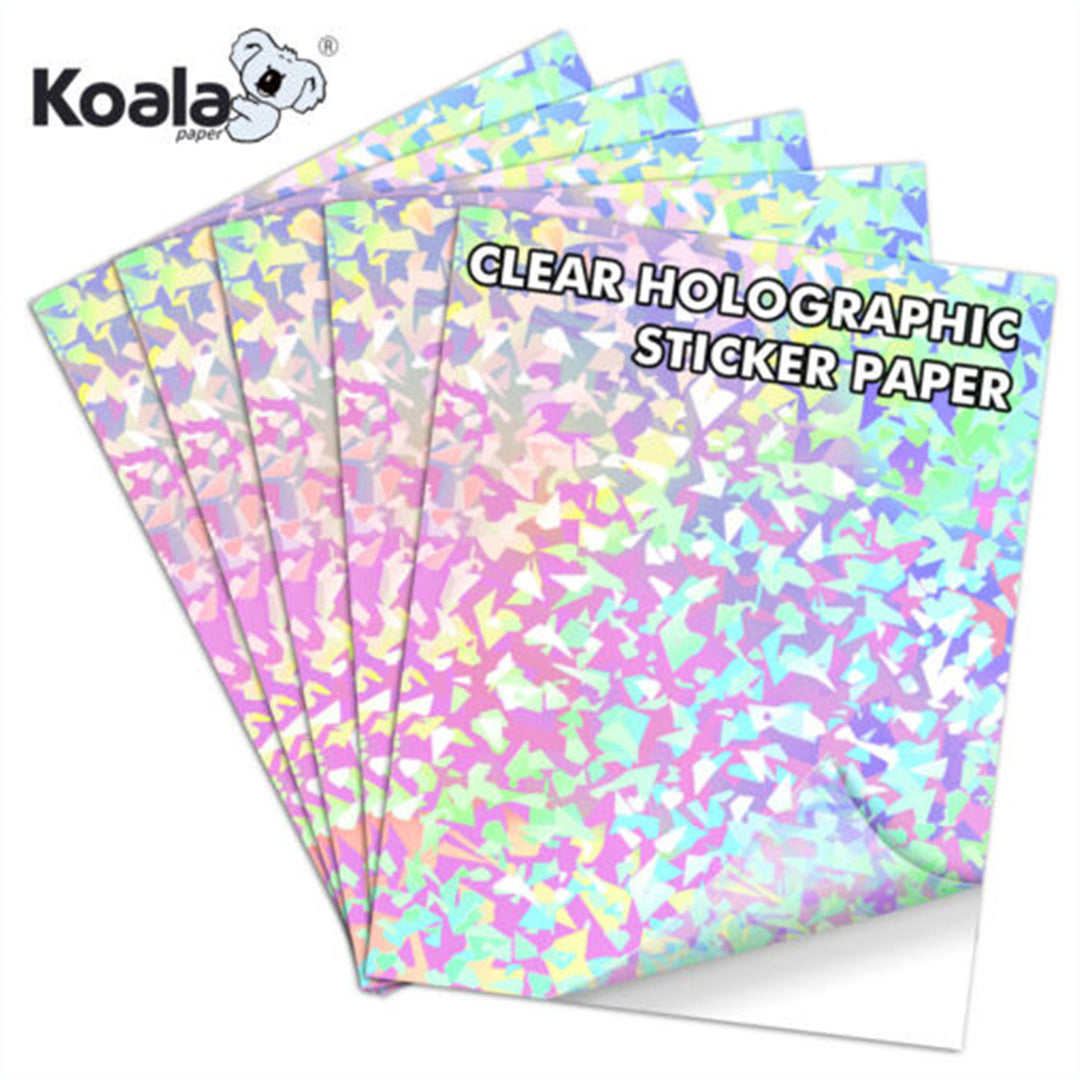 Koala Holographic Sticker Paper Clear RAINBOW, Transparent Laminting S –  koalagp