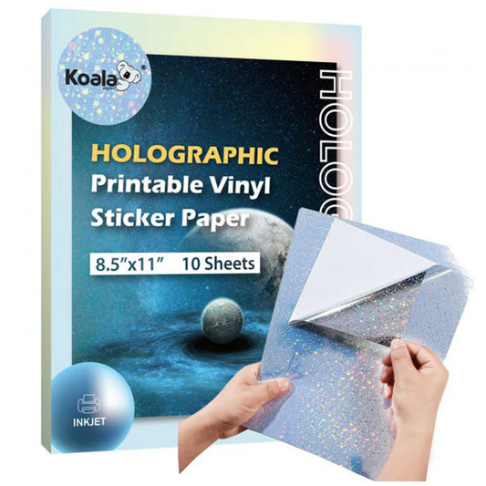 Koala Holographic Sticker Paper for Inkjet Cricut Printable Vinyl