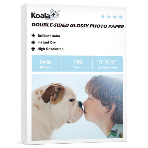 Koala 200gsm Double Sided Inkjet Glossy Photo Paper Thick 100 Sheets 54lb