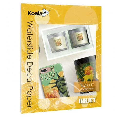 Koala Clear Golden Watersilde Decal for Inkjet Printer 5 Sheets