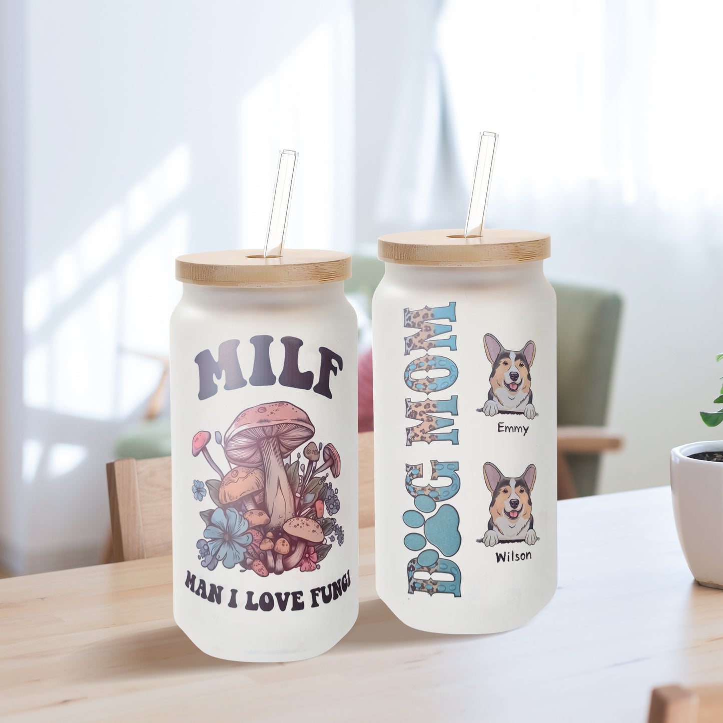 KOALA 16OZ Sublimation Frosted Glass Cups-8 PCs