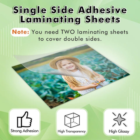 Koala Self Adhesive Laminating Sheets - 9 x 12 Inches - 20 Sheets