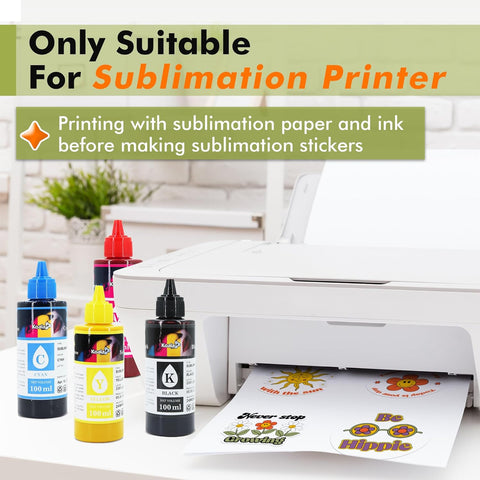 Koala 105gsm Sublimation Paper 150 Sheets with 100% Clear Sublimation Sticker Paper 25 Sheets