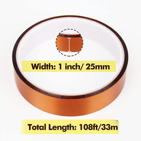 A-SUB Heat Resistant Tape, No Residue, for Heat Press, 25mm 108ft