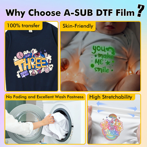 A-SUB DTF Film Set 8.5"x11"-Glow in the Dark 10 Sheets