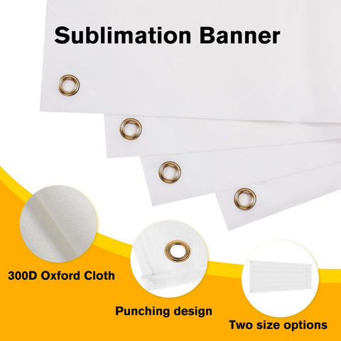 Koala Sublimation Banner Blank Polyester Canvas Large Banner Signs 2x6 Ft