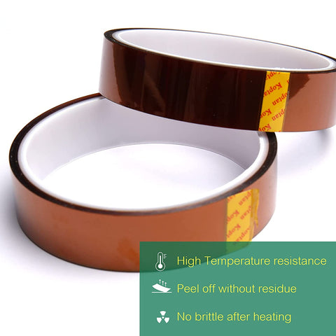 A-SUB Heat Resistant Tape 20mm, No Residue, for Heat Press, 52ft 2 Rolls