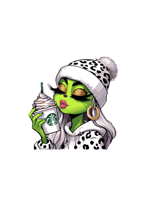 Grinch Girl 3 - Free PNG