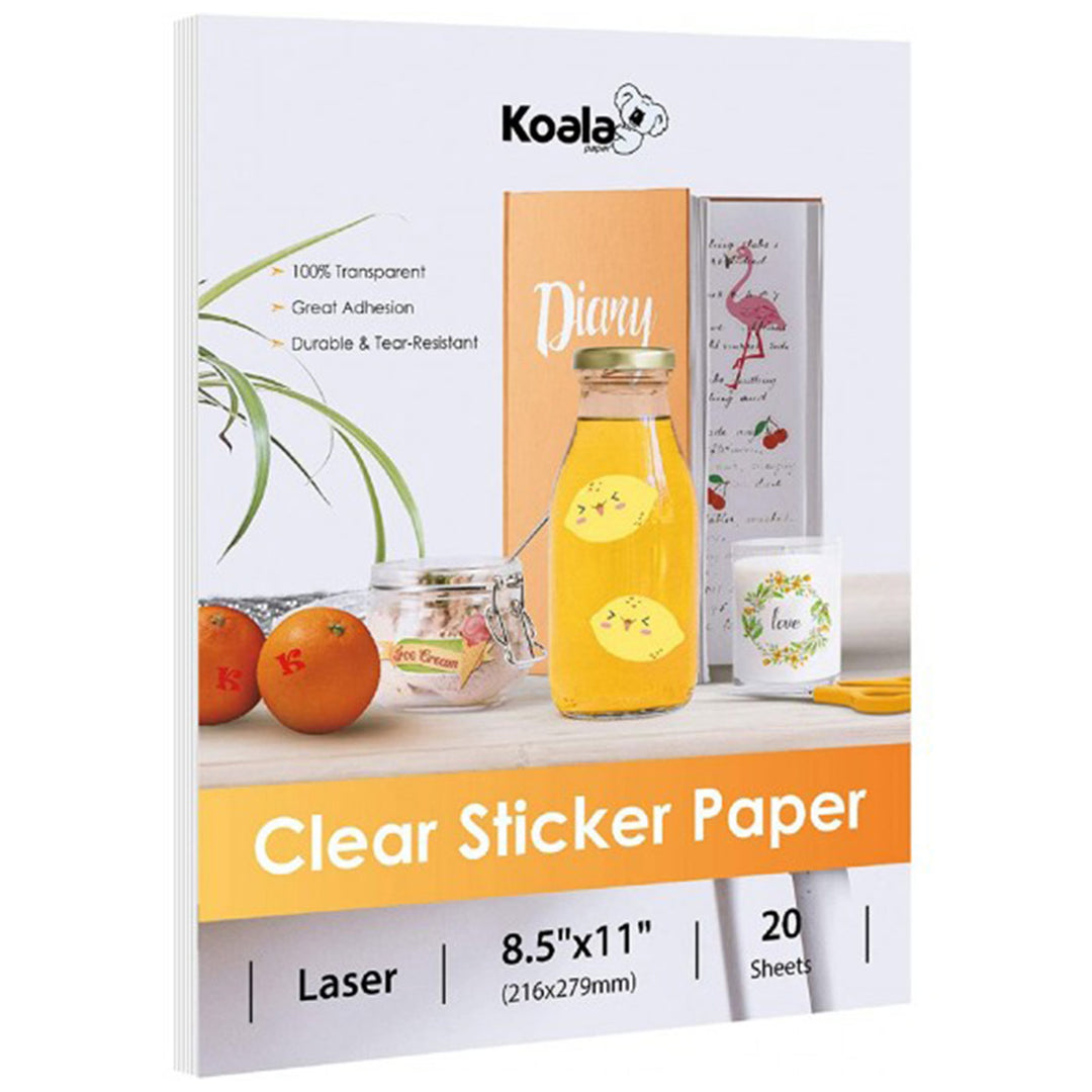  Koala Matte Sticker Paper and Water-resistant Matte Vinyl  Sticker Paper for Inkjet Printers : Office Products