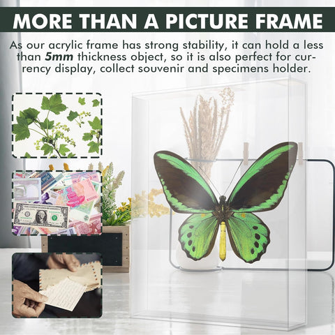 KOALA Acrylic Picture Photo Frame Double Sided Frameless Desktop Floating Display 8x10 inches 1 pack