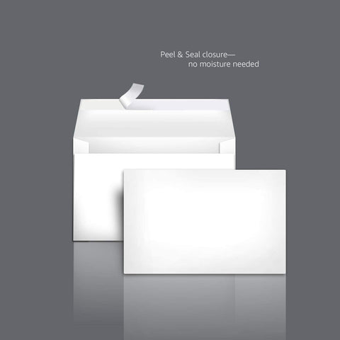 White Self Seal Invitation Envelope  A7 5.25" x7.25” 100 Pcs