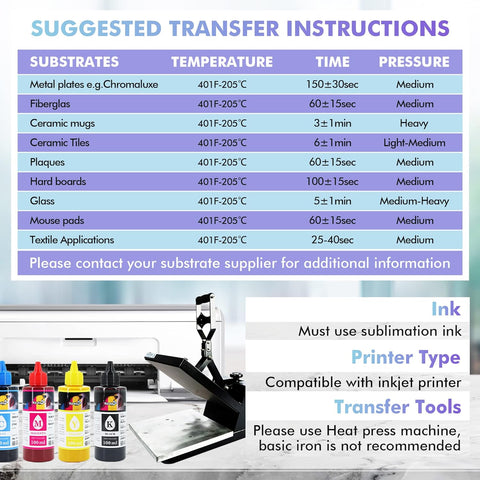 KOALA Sublimation Transfer Paper for Inkjet Printer 120gsm 120 Sheets