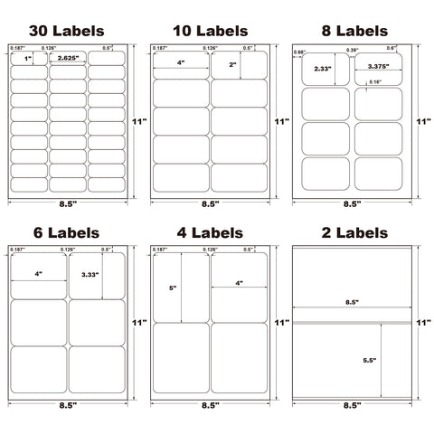 Koala Trial Pack Shipping Address Labels 24 Sheets for Laser & Inkjet Printers 8.5x11 inches