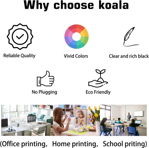 Koala 502 T502 Ink Bottle Replacement with EPSON Printer (B/C/Y/M)