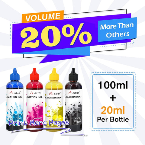 Asub  Sublimation Ink  4x120ML