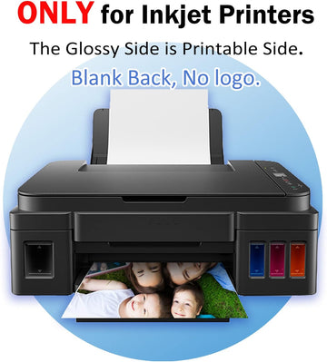 Koala Printable Vinyl Sticker Paper for Inkjet Printer - 50 Sheets
