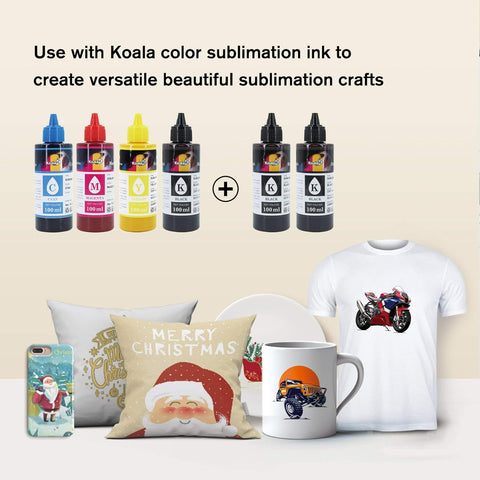 Koala Black Sublimation Ink Refill Bottles 2x100ML