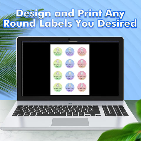 Koala Gold Round Labels Printable Circle Labels for Inkjet and Laser Printer 2 Inches 20 sheets