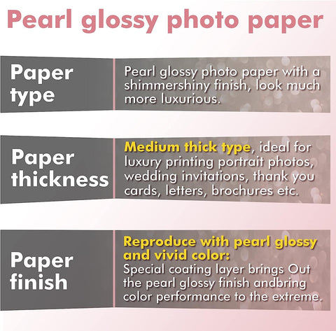 Koala 180gsm Pearl Glossy Inkjet Photo Paper 8.5X11 Inches 30 Sheets for Inkjet and Laser Printer Use DYE INK 48lb