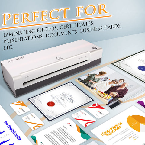 A-SUB A4 Laminator Thermal Laminating Machine + 20 Pouch + Corner Rounder