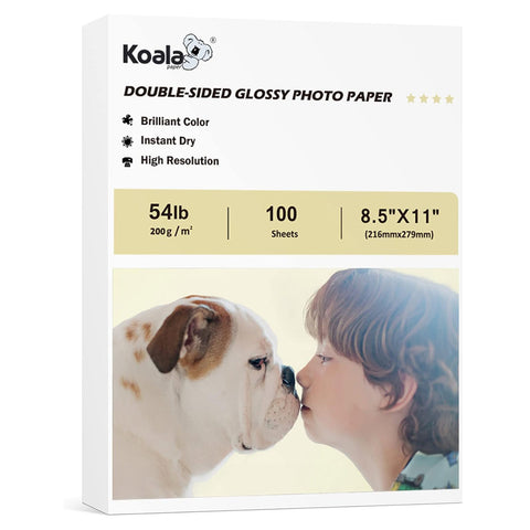 Koala 200gsm Double Sided Inkjet Glossy Photo Paper Thick 100 Sheets 54lb