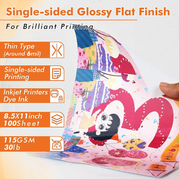  Koala Glossy Inkjet Photo Paper 8.5X14 Inches 48lb 100 Sheets  Professional Glossy Photographic Paper Compatible with Inkjet Printer Use  DYE INK 180gsm Legal Size : Office Products
