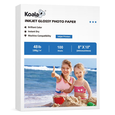 Koala 180gsm Inkjet Glossy Photo Paper 100 Sheets Used For Inkjet Printers 48lb