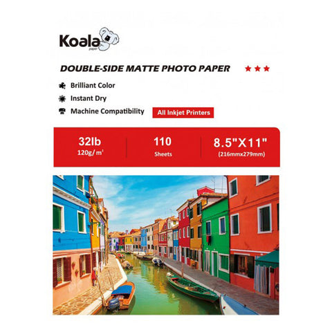 Koala 120gsm Double Sided Matte Photo Paper 110 Sheets Used For Inkjet Printers 32lb