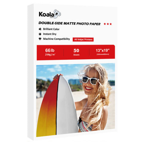 Koala 250gsm Double Sided Matte Photo Paper 50 Sheets Used For Inkjet Printers 66lb