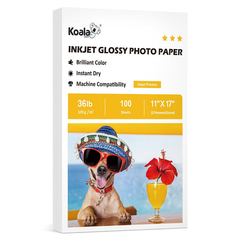 Koala 135gsm Inkjet Glossy Photo Paper 100 Sheets Used For Inkjet Printers 36lb