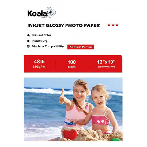 Koala 180gsm Inkjet Glossy Photo Paper 100 Sheets Used For Inkjet Printers 48lb