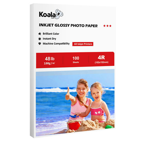 Koala 180gsm Inkjet Glossy Photo Paper 100 Sheets Used For Inkjet Printers 48lb