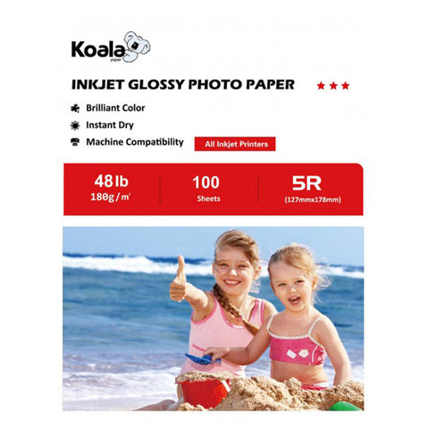 Koala 180gsm Inkjet Glossy Photo Paper 100 Sheets Used For Inkjet Printers 48lb