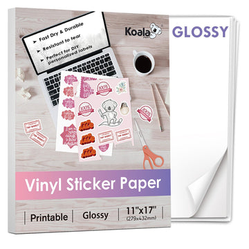 50 Sheets Printable Vinyl Sticker Paper A4 Glossy Matte