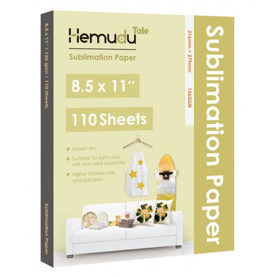 Hemudu Sublimation Transfer Paper 8.5'' x 11'' 126gsm 110 Sheets