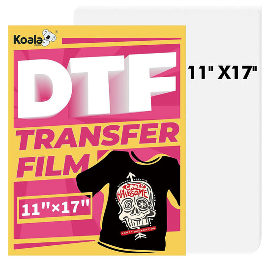 Koala DTF Transfer Film for DTF and Sublimation Inkjet Printers 11x17 Inches 50 Sheets
