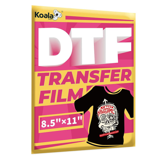 Koala DTF Transfer Film for DTF and Sublimation Inkjet Printers 8.5 x 11 Inches 50 Sheets