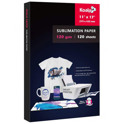 KOALA Sublimation Transfer Paper for Inkjet Printer 120gsm 120 Sheets