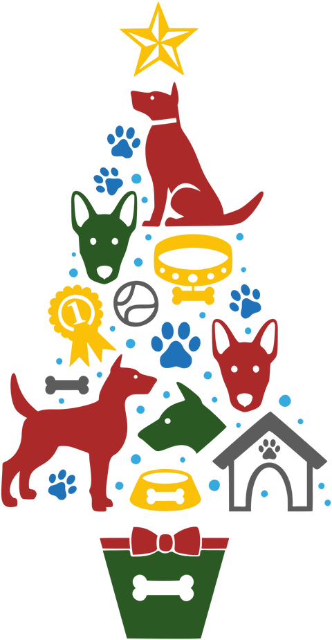 Christmas Dog - Free SVG