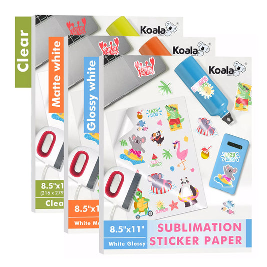 Koala Sublimation Sticker Paper Bundle 75 Sheets ( Save 33% )