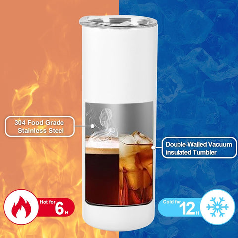 A-SUB 20 oz Sublimation Tumbler with Black Coaster