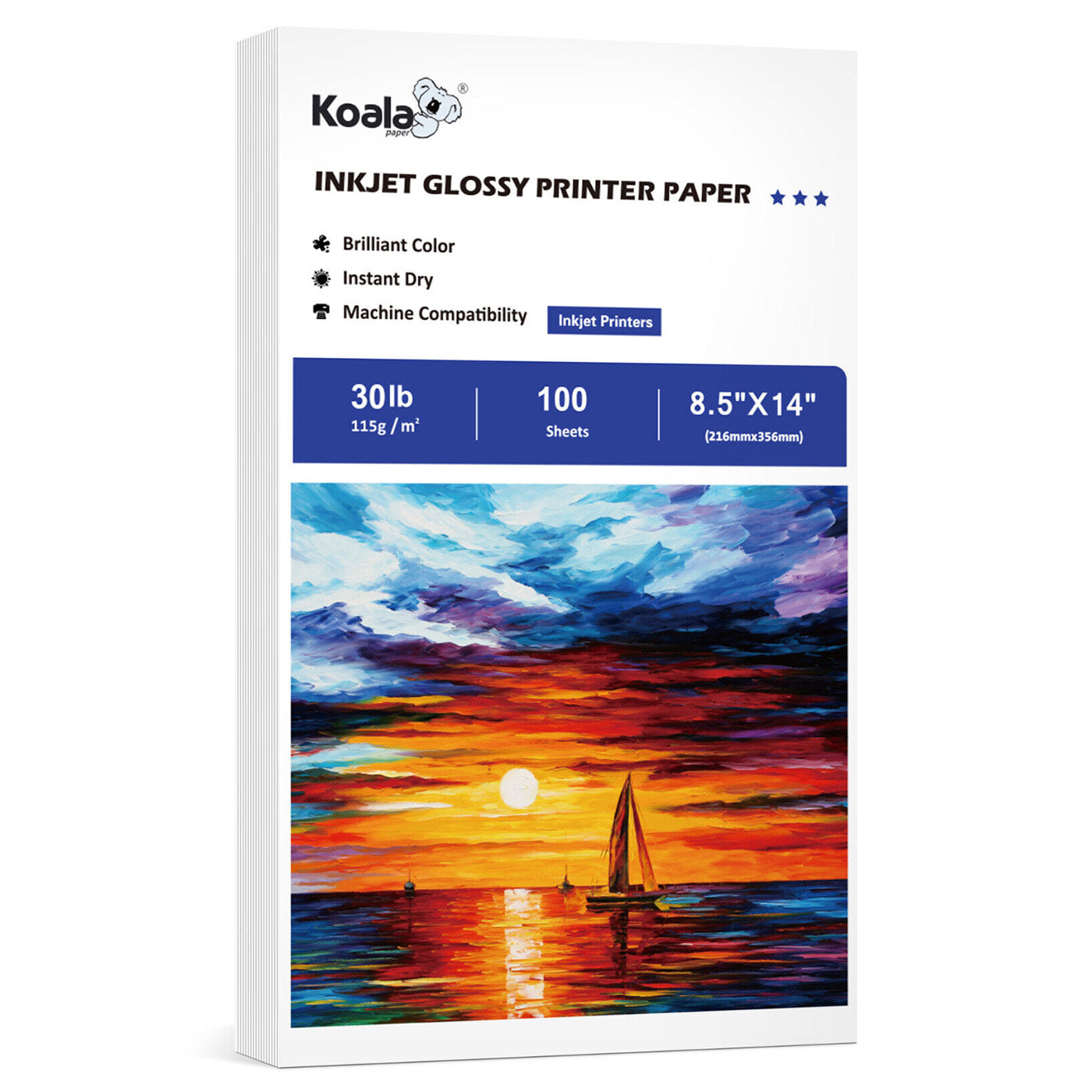 Koala Inkjet Glossy Photo Paper 115gsm 100 Sheets Used For Inkjet Prin ...