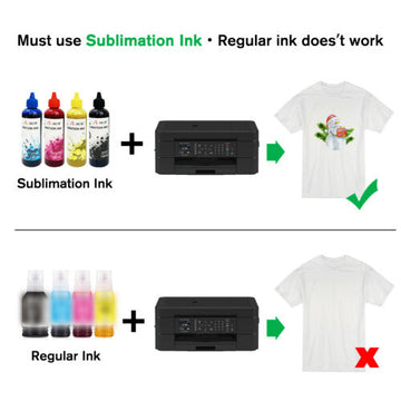 ASUB 100 Sheets 125g Sublimation Paper 11X17'' + Koala 4X100ml Sublimation  Ink CMYK for Epson Printers DIY Gifts, Heat Iron On T-shirts,Mugs,Tumblers  