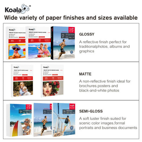 Koala 230gsm High Glossy Photo Paper Used For Inkjet Printers 61lb